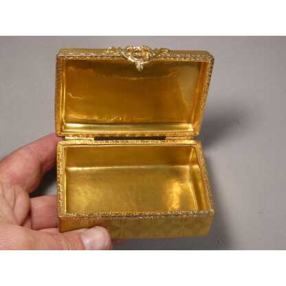 Incrustation d'or, boîte coffret à bijoux en porcelaine de Limoges vers 1980 – Image 3