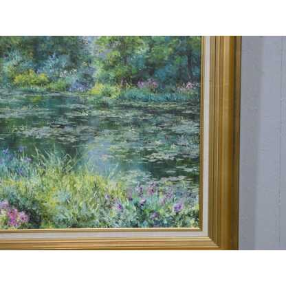 L'étang aux nénuphars, tableau impressionniste par Hesbé Bolzonello – Image 7