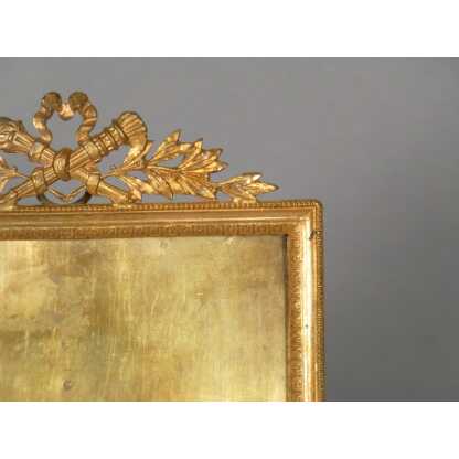 Cadre photo de style Louis XVI en bronze doré, époque fin XIX ème – Image 3