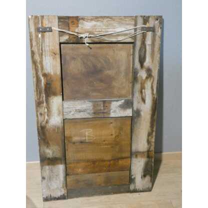 Trumeau de style Louis XV en bois doré et peint, tableau scène de neige avec traîneau – Image 16