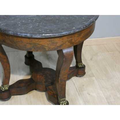 Guéridon Restauration en acajou et marbre, époque début XIX ème – Image 3