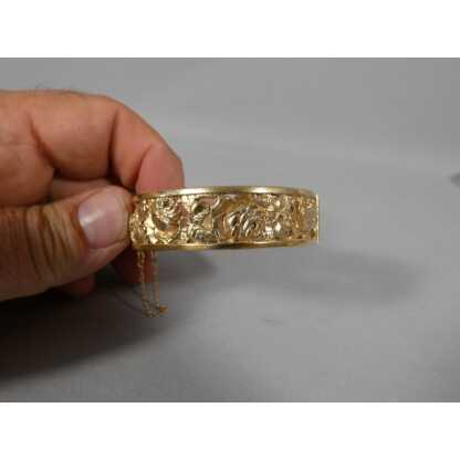 Bracelet aux roses en métal doré, époque 1960 – Image 2