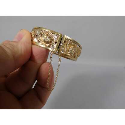 Bracelet aux roses en métal doré, époque 1960 – Image 5