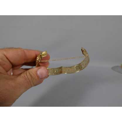 Bracelet aux roses en métal doré, époque 1960 – Image 4