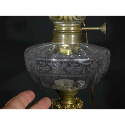Très grande lampe de style Louis XVI en marbre et bronze, époque XIX ème – Image 12
