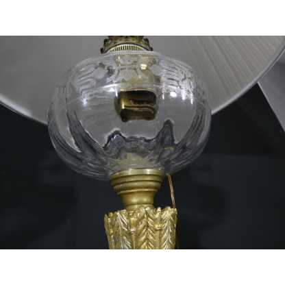 Très grande lampe de style Louis XVI en marbre et bronze, époque XIX ème – Image 7