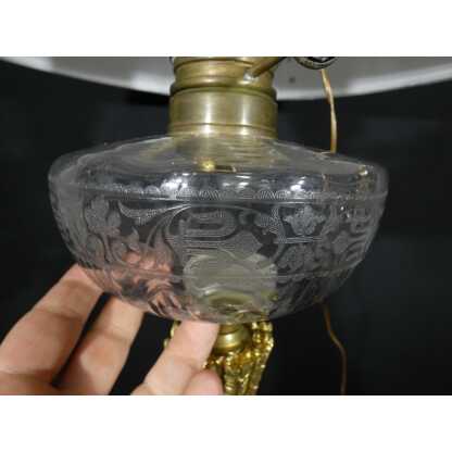 Très grande lampe de style Louis XVI en marbre et bronze, époque XIX ème – Image 4