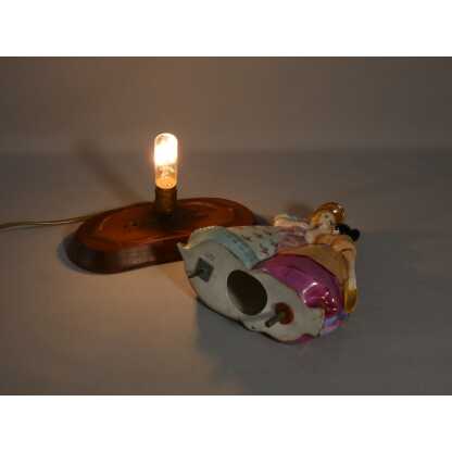 Veilleuse en porcelaine de Limoges, les deux amies, époque 1930 – Image 4