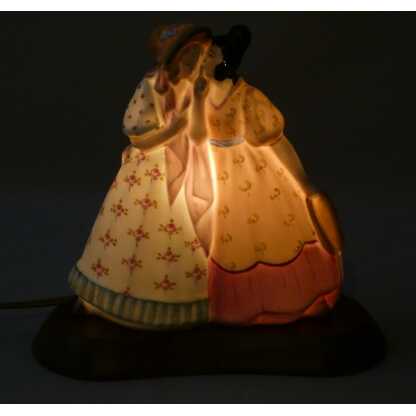 Veilleuse en porcelaine de Limoges, les deux amies, époque 1930 – Image 2