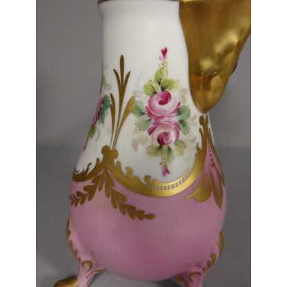 Chocolatière en porcelaine de Limoges peinte à la main de roses – Image 4