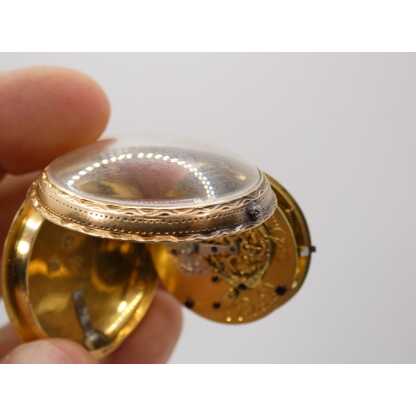 Paliard Besançon montre à coq en or massif, époque XVIII ème, C couronné – Image 10
