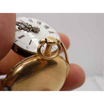 Paliard Besançon montre à coq en or massif, époque XVIII ème, C couronné – Image 14