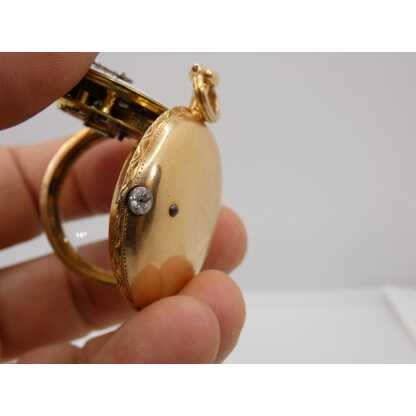 Paliard Besançon montre à coq en or massif, époque XVIII ème, C couronné – Image 13