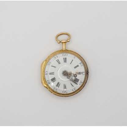 Paliard Besançon montre à coq en or massif, époque XVIII ème, C couronné – Image 9
