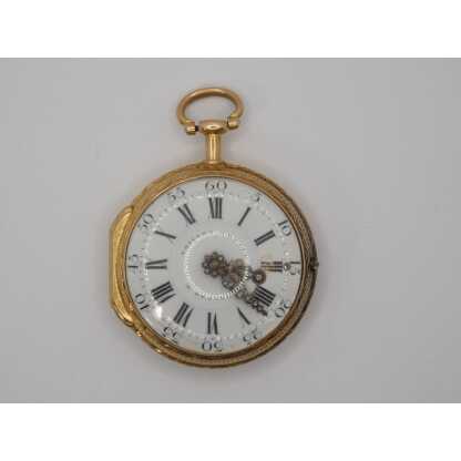 Paliard Besançon montre à coq en or massif, époque XVIII ème, C couronné – Image 8