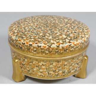 Japon Satsuma Hododa, boîte coffret en céramique, époque XIX ème