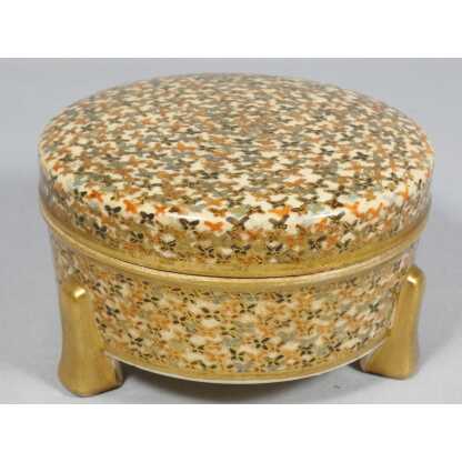 Japon Satsuma Hododa, boîte coffret en céramique, époque XIX ème