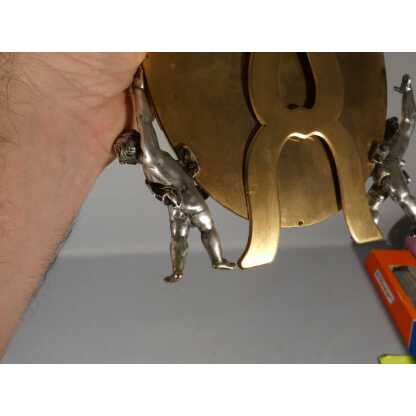Maison A Giroux, miroir aux amours en bronze émaillé en champlevé, époque XIX ème – Image 10