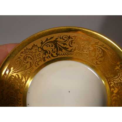 Incrustation d'or, tasse de collection en porcelaine de Limoges – Image 3