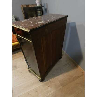 Buffet à hauteur d'appui Napoléon III en bois noirci, marqueterie de laiton, nacre et os, XIX è – Image 14