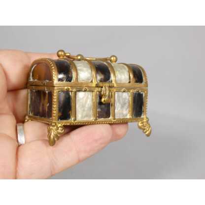 Coffret miniature en écaille de tortue et nacre, époque XIX ème – Image 8