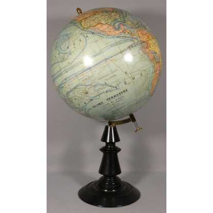 diam 33 cm, grande mappemonde ancienne J Forest au 1/40000000, époque fin XIX ème – Image 11