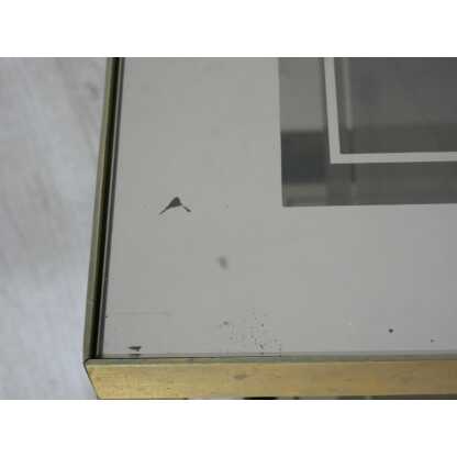 Table basse style néoclassique en laiton à deux plateaux de verre miroir, 1960 – Image 6