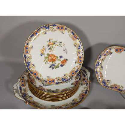 Bernardaud Singapour, service à thé et dessert en porcelaine de Limoges pour 8 personnes – Image 3