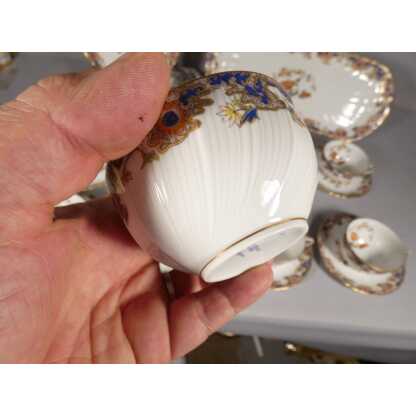 Bernardaud Singapour, service à thé et dessert en porcelaine de Limoges pour 8 personnes – Image 8