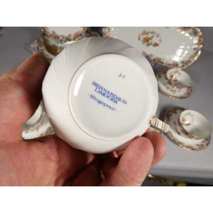 Bernardaud Singapour, service à thé et dessert en porcelaine de Limoges pour 8 personnes – Image 7