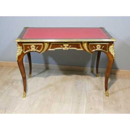 Estampillé Paul Sormani, bureau plat de style Régence en palissandre et bronze doré, XIX ème – Image 2