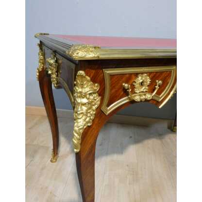 Estampillé Paul Sormani, bureau plat de style Régence en palissandre et bronze doré, XIX ème – Image 3