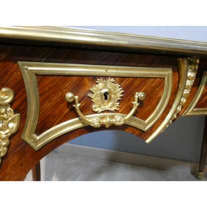 Estampillé Paul Sormani, bureau plat de style Régence en palissandre et bronze doré, XIX ème – Image 8