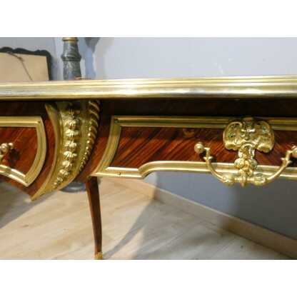 Estampillé Paul Sormani, bureau plat de style Régence en palissandre et bronze doré, XIX ème – Image 7