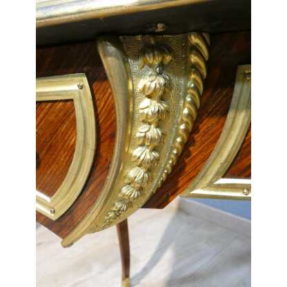Estampillé Paul Sormani, bureau plat de style Régence en palissandre et bronze doré, XIX ème – Image 5