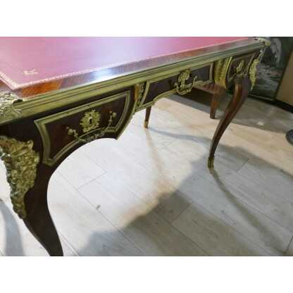 Estampillé Paul Sormani, bureau plat de style Régence en palissandre et bronze doré, XIX ème – Image 10