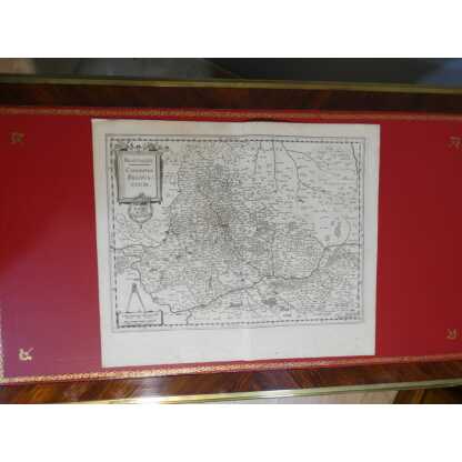 Carte géographique du Beauvaisis Picardie d'époque XVII ème siècle gravée par Jodocus Hondius – Image 2