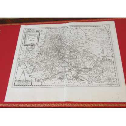 Carte géographique du Beauvaisis Picardie d'époque XVII ème siècle gravée par Jodocus Hondius – Image 8