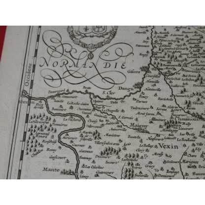 Carte géographique du Beauvaisis Picardie d'époque XVII ème siècle gravée par Jodocus Hondius – Image 5