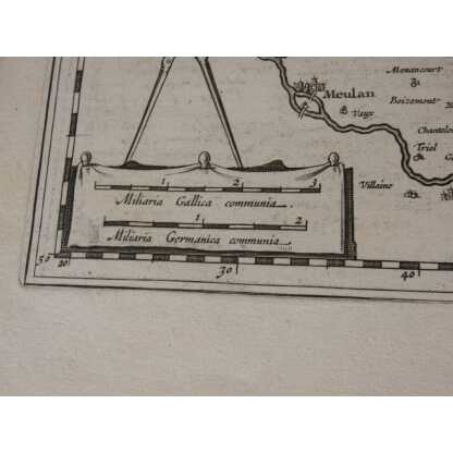 Carte géographique du Beauvaisis Picardie d'époque XVII ème siècle gravée par Jodocus Hondius – Image 4