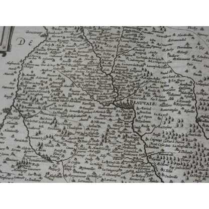 Carte géographique du Beauvaisis Picardie d'époque XVII ème siècle gravée par Jodocus Hondius – Image 3
