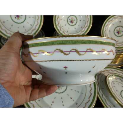 Haviland Vieux Paris vert, service de table pour 12 personnes, porcelaine Limoges – Image 10