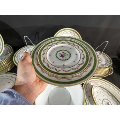 Haviland Vieux Paris vert, service de table pour 12 personnes, porcelaine Limoges – Image 4