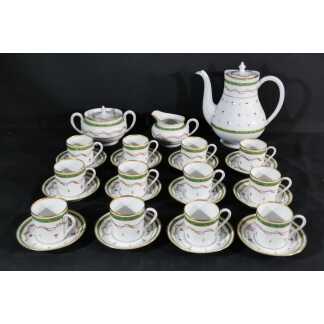 Haviland Vieux Paris vert, service à café pour 12 personnes, porcelaine Limoges
