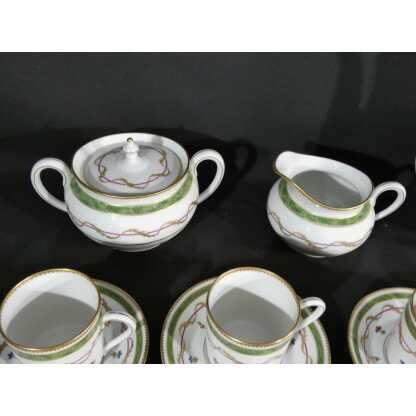Haviland Vieux Paris vert, service à café pour 12 personnes, porcelaine Limoges – Image 13