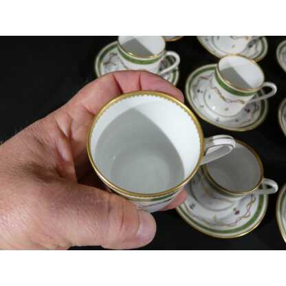 Haviland Vieux Paris vert, service à café pour 12 personnes, porcelaine Limoges – Image 12