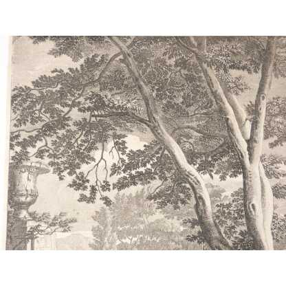 La Fuite de Corisca, ca. 1695 - 1705 par Richard Van Orley, gravure à l'eau forte époque XVII è – Image 3