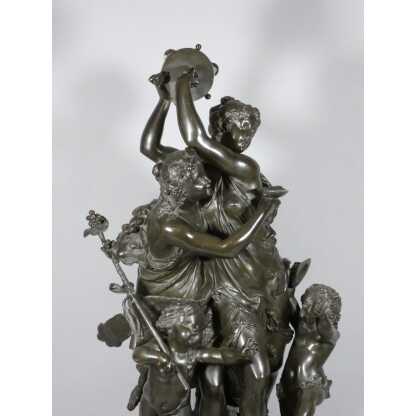 Important Groupe En Bronze, Bacchanale Musique Et Danse, Schoenewerk Et Delafontaine, XIX ème – Image 2