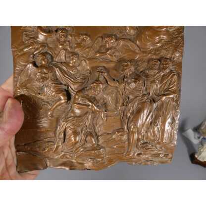 Le baptême du Christ, plaque en cuivre repoussé époque XVIII ème siècle – Image 9