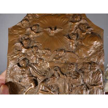 Le baptême du Christ, plaque en cuivre repoussé époque XVIII ème siècle – Image 8